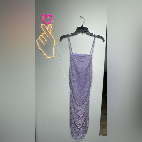 H&M Purple Glittery Shimmering Metallic Dress H&M Purple Glittery Shimmering Metallic Dress